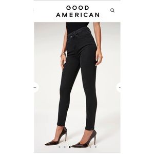Good American crossover high waisted jeans